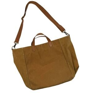 Utility Tote Tan Canvas Crossbody Messenger Work Bag Thirty One Gifts